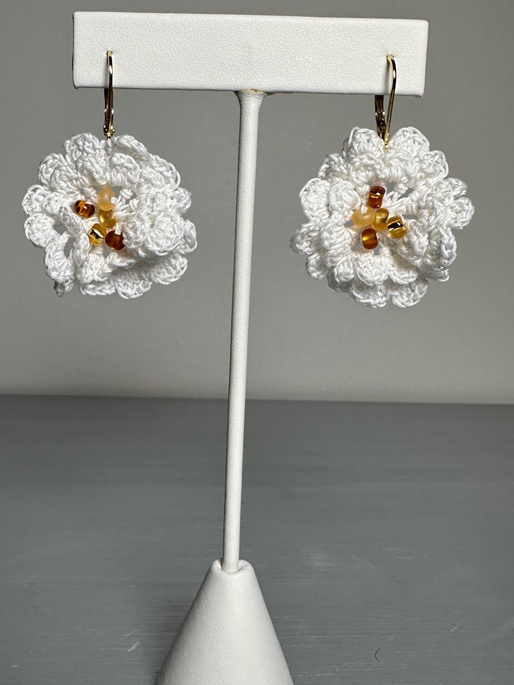 Handmade Crochet Floral Earrings